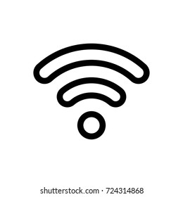 Wifi Icon Vector Fat Design Editable Stroke. 512x512 Pixel Perfect.