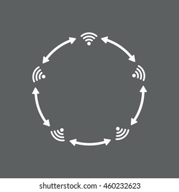 WIFI Icon, vector, icon flat