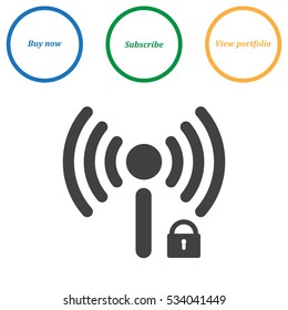 WIFI Icon Vector flat design style
