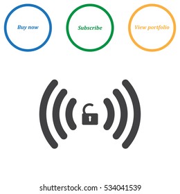 WIFI Icon Vector flat design style