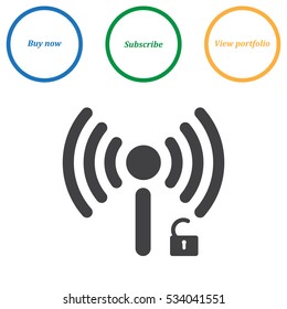 WIFI Icon Vector flat design style