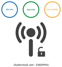 WIFI Icon Vector flat design style