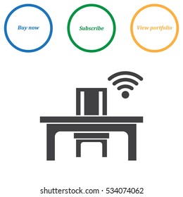 WIFI Icon Vector flat design style