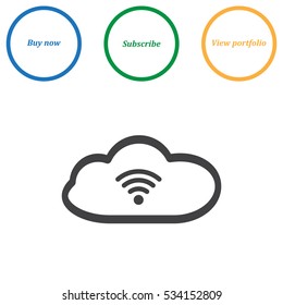 WIFI Icon Vector flat design style
