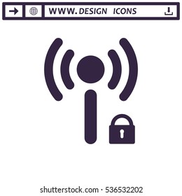 WIFI Icon Vector flat design style