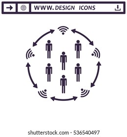 WIFI Icon Vector flat design style