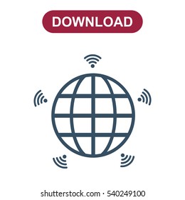 WIFI Icon Vector flat design style