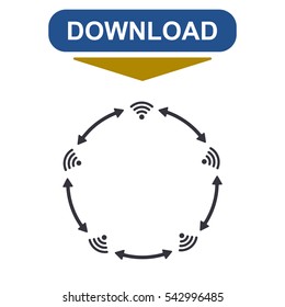 WIFI Icon Vector flat design style