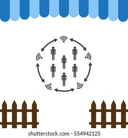 WIFI Icon Vector flat design style