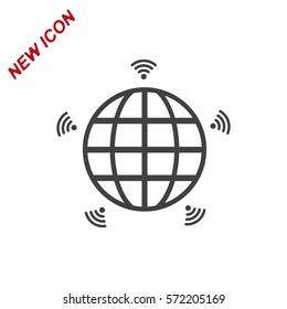 WIFI Icon Vector flat design style