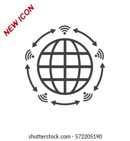 WIFI Icon Vector flat design style