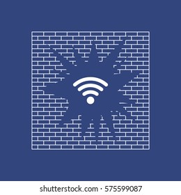 WIFI Icon Vector flat design style