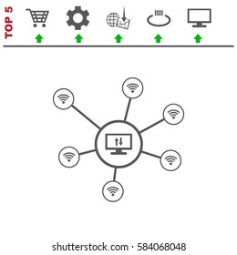 WIFI Icon Vector flat design style