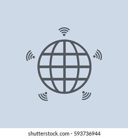 WIFI Icon Vector flat design style