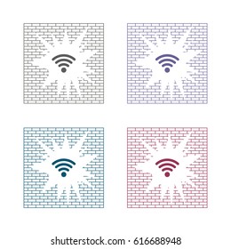 WIFI Icon Vector flat design style