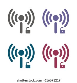 WIFI Icon Vector flat design style