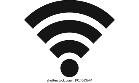 Wifi icon vector, wifi icon flat illustration isolated on white background.
