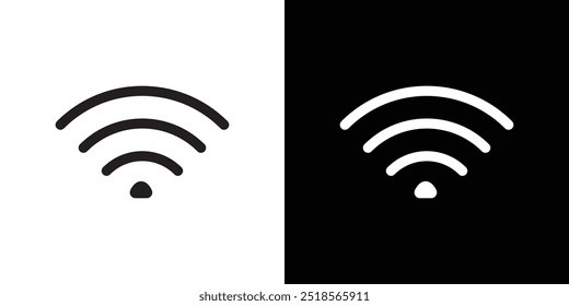 Wifi icon Vector flat thin line illustration