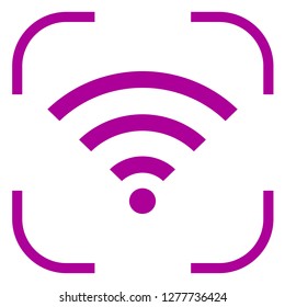 WiFi icon vector in focus. White background