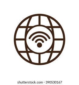 Wi-Fi. Icon, vector illustration. 