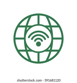 Wi-Fi. Icon, vector illustration. 