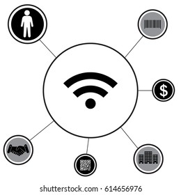 Wi-Fi Icon. vector illustration