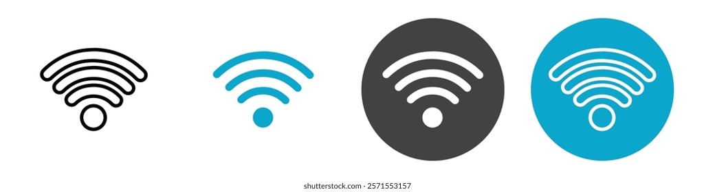 wifi icon Vector illustration in black
