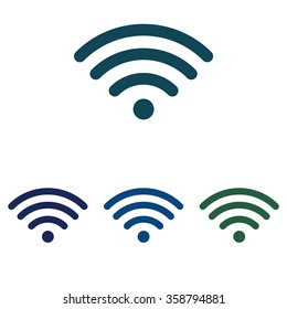 Wi-fi icon Vector Illustration. Wi-fi connection in different colors. 