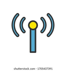 wifi icon vector illustration flat 