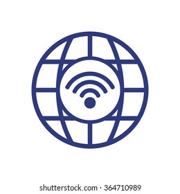 Wi-Fi. Icon, vector illustration. Flat design style 
