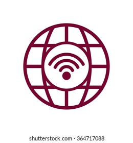 Wi-Fi. Icon, vector illustration. Flat design  