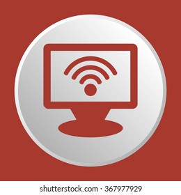 Wi-Fi.  Icon, vector illustration.. Flat design style 