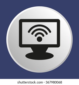 Wi-Fi.  Icon, vector illustration.. Flat design style 