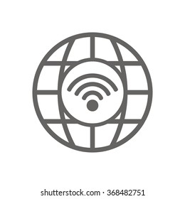 Wi-Fi. Icon, vector illustration. Flat design style 