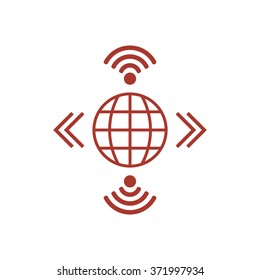 Wi-Fi. Icon, vector illustration. Flat design style 