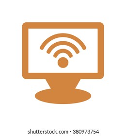 Wi-Fi.  Icon, vector illustration.. Flat design style 