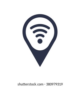 Wi-Fi. Icon, vector illustration. Flat design style 