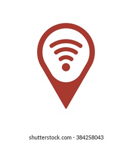 Wi-Fi. Icon, vector illustration. Flat design style 