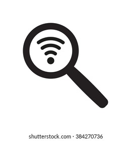 Wi-Fi. Icon, vector illustration. Flat design style 