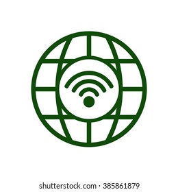 Wi-Fi. Icon, vector illustration. Flat design style 