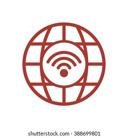 Wi-Fi. Icon, vector illustration. Flat design style 