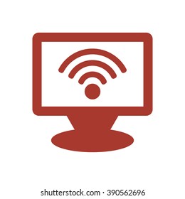 Wi-Fi.  Icon, vector illustration.. Flat design style 