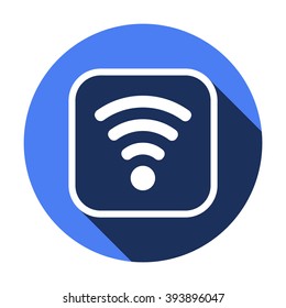Wi-Fi  icon, vector illustration. Flat design style