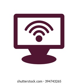 Wi-Fi.  Icon, vector illustration..  Flat design style