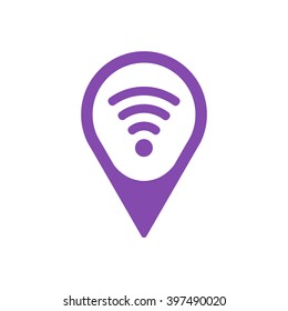 Wi-Fi  icon, vector illustration. Flat design style