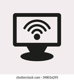 Wi-Fi.  Icon, vector illustration..  Flat design style