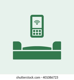 Wi-Fi icon, vector illustration. Flat design style