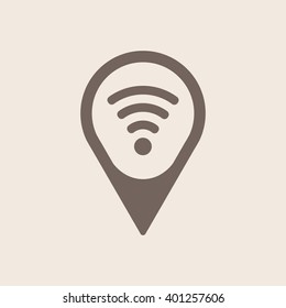 Wi-Fi  icon, vector illustration. Flat design style