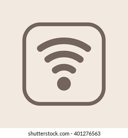 Wi-Fi  icon, vector illustration. Flat design style