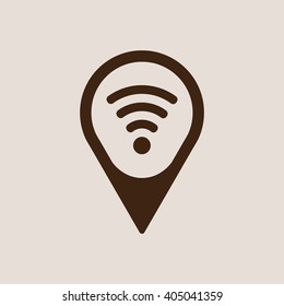Wi-Fi  icon, vector illustration. Flat design style